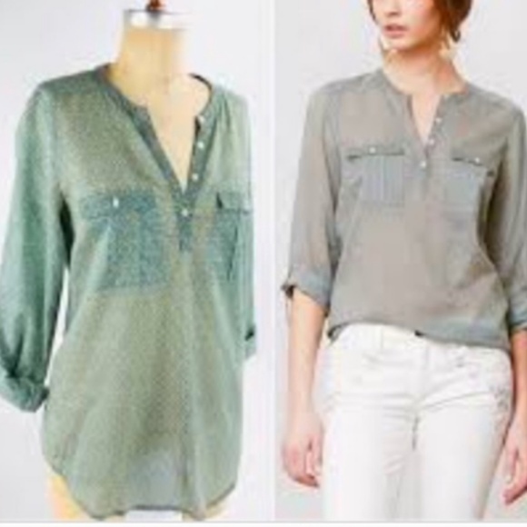 Anthropologie Holding Horses Long Sleeve Popover - Picture 1 of 6